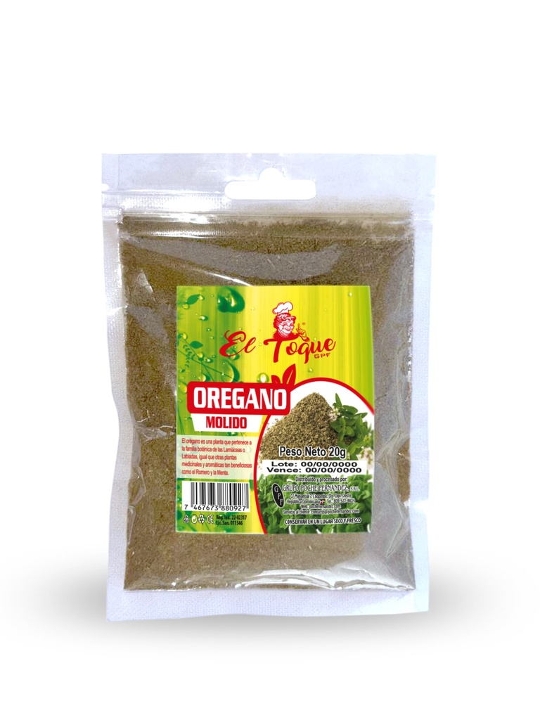 OREGANO MOLIDO 20G (Y)